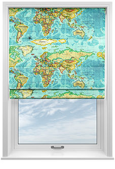 Atlas, Azure - Roman Blind